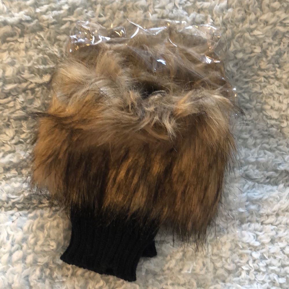 Furry boot toppers new in package